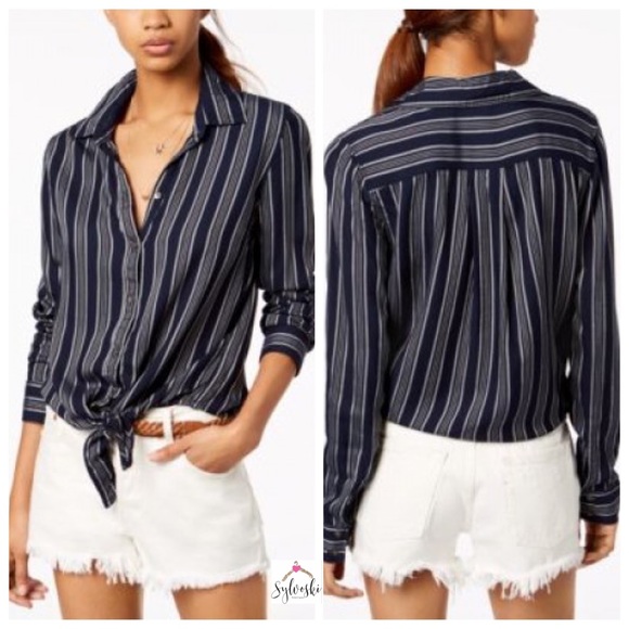 Roxy Tops - 🔥 Roxy Suburb Vibes Striped Button-Up Shirt